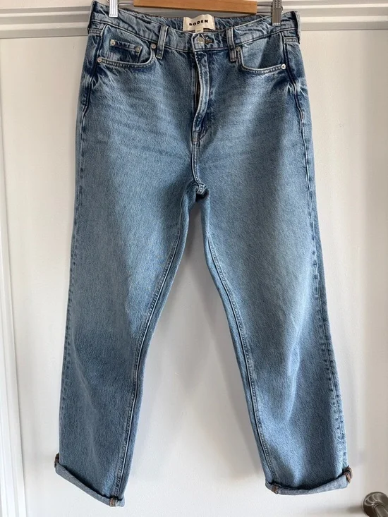 Boden Light Wash Straight Leg Jeans - Light Blue - Picture 1 of 4